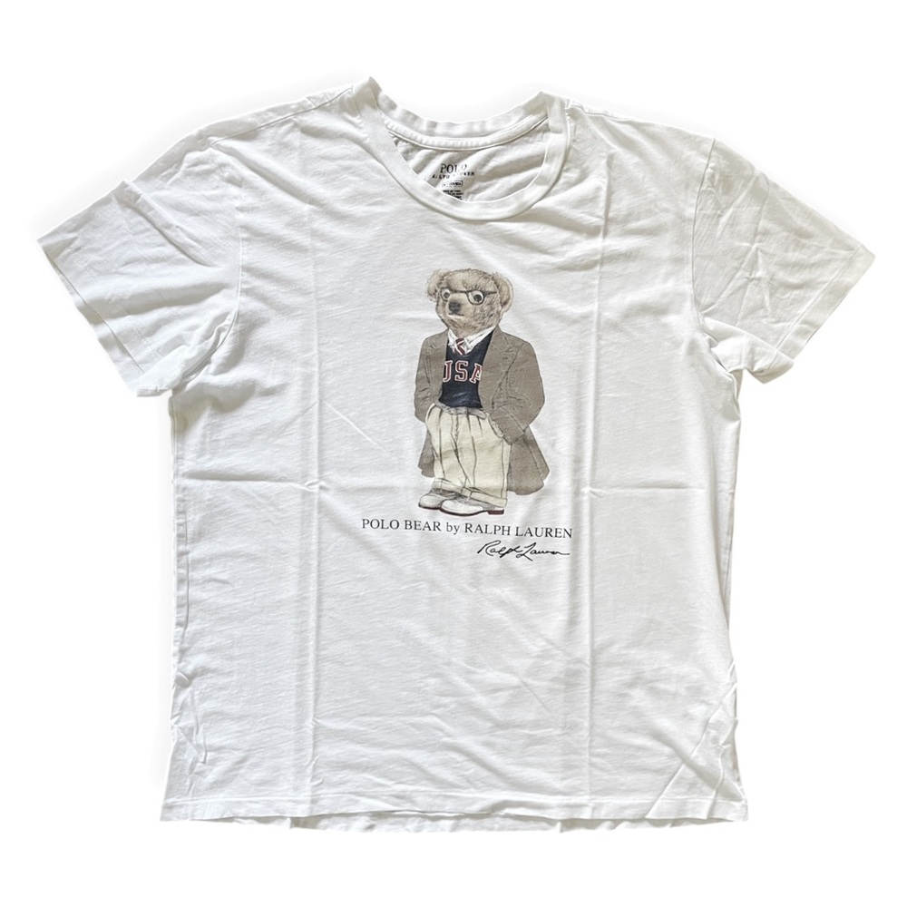 Rare Vintage Polo by Ralph Lauren Preppy Bear T-Shirt – 1990s Ltd Ed, sz Med